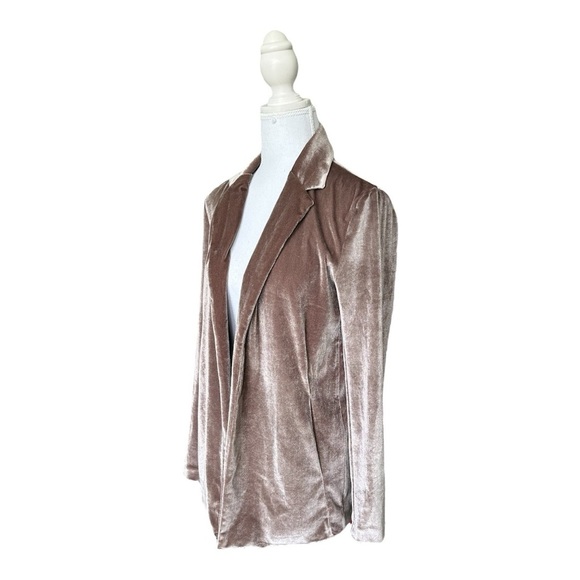 Bobi Black NWT Emporium Velvet Blazer Taupe Jacket Size XS - Picture 6 of 11